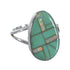 Turquoise And Opal Inlay Sterling Silver Ring Size 6-3/4 RX57765
